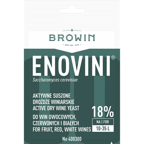 Drożdże winiarskie Enovini®  - 1 ['drożdże enovini', ' aktywne suszone drożdże winiarskie', ' drożdże winne', ' drożdże do wina', ' drożdże winiarskie suszone', ' drożdże suszone', ' drożdże suszone do wina', ' drożdze do wina białego', ' drożdże do wina czerwonego']