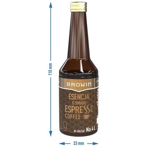 Esencja o smaku Espresso, na 4 L, 40 ml - 6 ['zaprawka do alkoholu', ' aromat do alkoholu', ' do wódki', ' alkohole domowe', ' aromat kawy espresso', ' kawa', ' esencja kawowa', ' zaprawka kawowa', ' zaprawka Kaffelikor', ' esencja kawa', ' esencja o smaku espresso', ' esencje do bimbru', ' smak espresso']