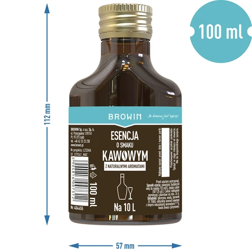 Esencja o smaku kawowym 100 ml - 6 ['zaprawka do alkoholu', ' aromat do alkoholu', ' do wódki', ' alkohole domowe', ' aromat kawowy', ' kawa', ' esencja kawowa', ' zaprawka kawowa', ' zaprawka Kaffelikor', ' esencja kawa', ' esencje do bimbru', ' naturalny aromat', ' naturalne aromaty']