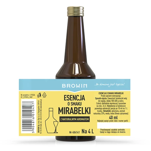 Esencja o smaku mirabelki 40 ml - 4 ['esencja smaku', ' esencja mirabelkowa', ' esencja z mirabelki', ' zaprawka', ' esencja żółta śliwka mirabelka', ' esencja zaprawka do alkoholu', ' aromaty do alkoholu', ' esencje do bimbru', ' bimber z mirabelki', ' bimber z mirabelek', ' zaprawy do bimbru', ' aromaty', ' aromat zaprawka mirabelka']