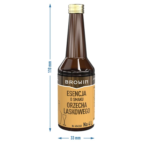 Esencja o smaku Orzecha Laskowego na 4 L - 40 ml - 8 ['zaprawka do alkoholu', ' aromat do alkoholu', ' aromat do wódki', ' esencja smakowa', ' aromat', ' zaprawka orzechowa', ' wódka orzechówka', ' esencja orzechowa', ' aromat orzecha laskowego', ' esencje do bimbru', ' esencja gold']