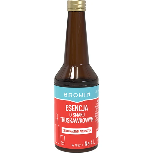 Esencja o smaku truskawkowym, 40 ml  - 1 ['esencja truskawkowa', ' aromat truskawkowy', ' zaprawka o smaku truskawkowym', ' nalewka truskawkowa', ' nalewka z truskawek', ' likier truskawkowy', ' wódka truskawkowa', ' esencja browin', ' esencja strands', ' zaprawka browin', ' esencje do bimbru']