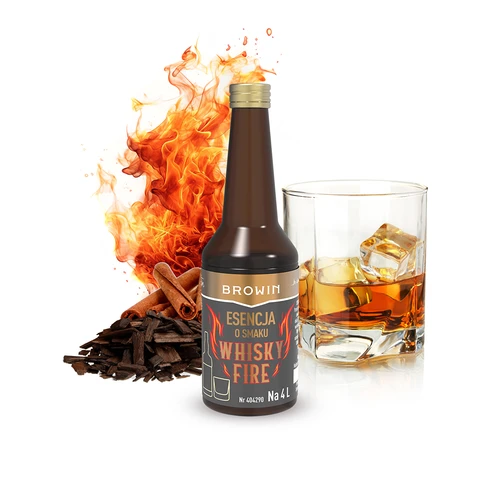 Esencja o smaku Whisky Fire na 4 L, 40ml - 3 ['esencja do wódki', ' esencje do alkoholu', ' esencja do bimbru', ' domowa whisky fire', ' zaprawka do alkoholu', ' zaprawki do alkoholu', ' aromat do alkoholu', ' aromat cynamonu']