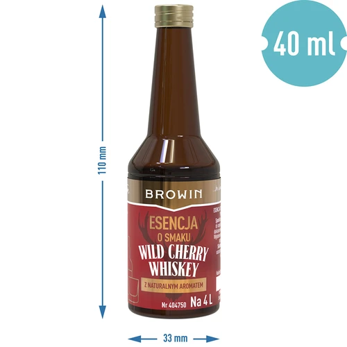 Esencja o smaku Wild Cherry Whiskey 40 ml - 6 ['zaprawka do alkoholu', ' aromat do alkoholu', ' aromat do wódki', ' esencja smakowa', ' aromat do whisky', ' whisky', ' esencja z naturalnym aromatem', ' aromat whisky', '  esencje', ' esencje do bimbru', ' esencje z dzikiej wiśni', ' whiskey']