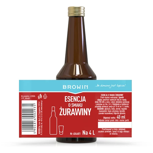 Esencja o smaku żurawiny na 4 L - 40 ml - 7 ['esencja smaku', ' esencja żurawiny', ' esencja', ' zaprawka do alkoholu', ' aromaty do alkoholu', ' esencje do bimbru', ' zaprawy do bimbru', ' aromaty', ' aromat żurawinowy', ' zaprawka żurawinowa', ' aromat cranberry']