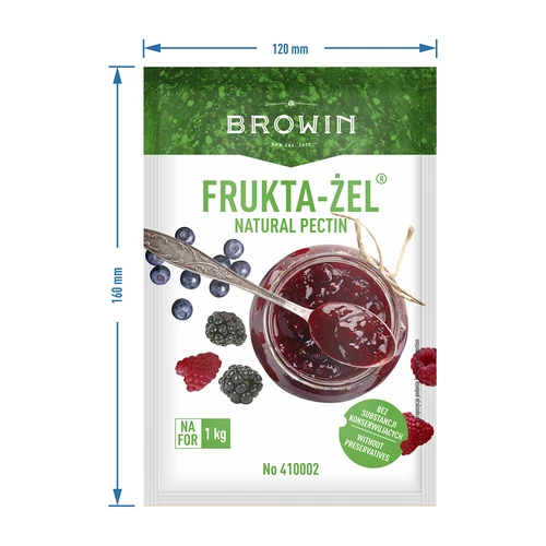 Frukta-Żel - Pektyna do dżemów i konfitur, 15 szt. - 5 ['substancja żelująca', ' do dżemów i konfitur', ' do wegańskiej galaretki', ' pyszne dżemy', ' konfitury', ' pektyna do dżemów', ' żelowanie owoców', ' przetwory z owoców']