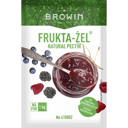 Frukta-Żel - pektyna do dżemów i konfitur, 30 g  - 1 ['substancja żelująca', ' do dżemów i konfitur', ' do wegańskiej galaretki', ' pyszne dżemy', ' konfitury', ' pektyna do dżemów', ' przetwory domowe', ' przetwory z owoców', ' żelowanie owoców']