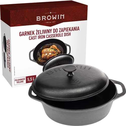 Garnek żeliwny do zapiekania, 5.5 L - 5 ['garnek żeliwny', ' garnek do zapiekania', ' naczynia żeliwne', '']