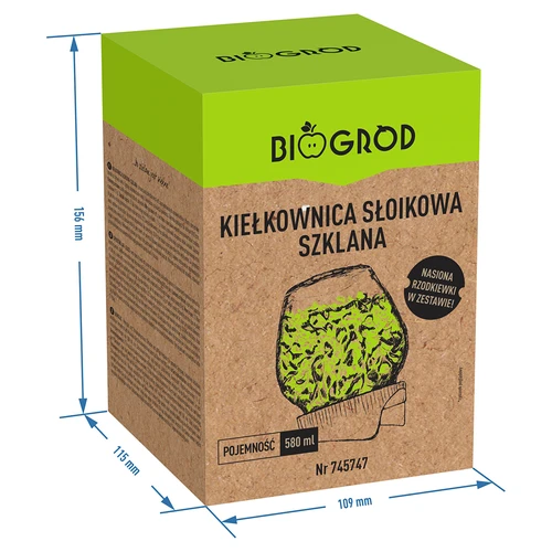 Kiełkownica słoikowa Twist-off z nasionami rzodkiewki - 7 ['kiełkownica', ' kiełkownica szklana', ' hodowanie kiełków', ' kiełkownica słoikowa', ' kiełkownik', ' kielkownica', ' kiełki rzodkiewki']