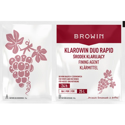 Klarowin Turbo 2 - chitozan + kieselsol, 65 g  - 1 ['klarowin', ' do klarowania win', ' środek klarujący', ' środek na zmętnienia w winie', ' chitozan do klarowania', ' krzemionka do klarowania', ' środek klarujący 24 h']