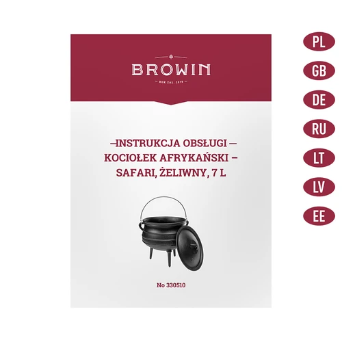 Kociołek żeliwny 7 L afrykański - Safari - 13 ['kociołek żeliwny', ' kociołek na ognisko', ' kociołek cygański', ' kociołek węgierski', ' z kociołka gulasz', ' grill']