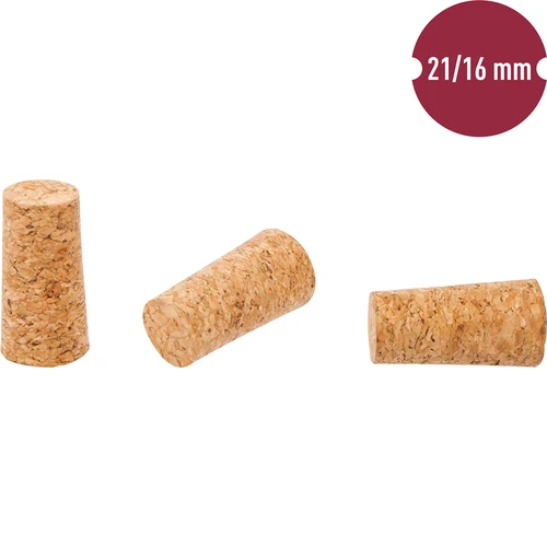 Korek z korka 21/16 mm 50 szt. - 2 ['korek z korka', ' korek do wina', ' korek do butelki', ' zatyczka do wina', ' butelki na wino z korkami']