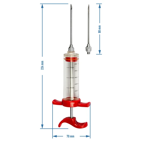 Nastrzykiwarka 30 ml + 2igły + nakłuwacz do mięsa - 11 ['wędliny domowe', ' wędzenie', ' wyroby domowe', ' domowy wyrób', ' wędliny', ' kiełbasa biała', ' wędzenie kiełbasy', ' kiełbasa', ' wędliny', ' mięso', ' swojskie wyroby', ' peklowanie', ' nastrzykiwanie', ' nastrzykiwarka', ' solanka', ' zalewa', ' nakłuwacz do mięs', ' nakłuwacz do steków', ' nakłuwacz do mięsa']