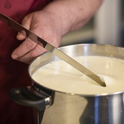 Nóż spożywczy serowarski, 30 cm - 3 ['nóż serowarski', ' nóż do produkcji sera', ' nóż do tortów', ' nóż do dekoracji tortów', ' nóż do tynkowania ciast i tortów', ' nóż z zaokrągloną końcówką']