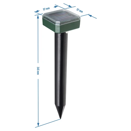 Odstraszacz kretów, solarny - kwadrat - 8 ['odstraszacz na krety', ' jak pozbyć sie kretów', ' na ryjówki', ' solarny odstraszacz gryzoni', ' odstraszacz zasilany solarnie', ' przeciw nornicom', ' na nornice']
