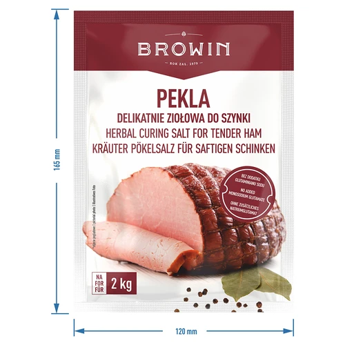 Pekla delikatnie ziołowa do szynki, 75 g - 5 ['pekla', ' peklowanie', ' pekla do szynki', ' pekla do mięsa', ' peklosól', ' zalewa do peklowania mięsa', ' zalewa do peklowania mięsa przepis', ' peklowanie na sucho', ' sól do peklowania']