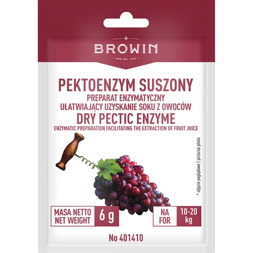 Pektoenzym suszony  - 1 ['pektoenzym do wina', ' pektoenzym do klarowania', ' pektoenzym do nastawu', ' klarowanie wina', ' środek do klarowania wina', ' środek klarujący', ' do klarowania wina']