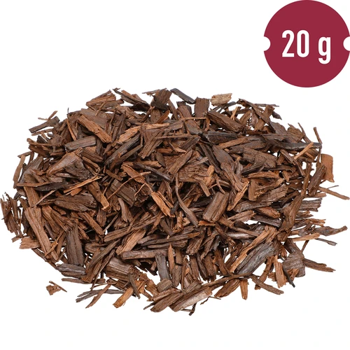 Płatki dębowe mocno opiekane, 20g - 5 ['chipsy dębowe', ' chipsy dębowe mocno opiekane', ' płatki dębowe', ' do alkoholu', ' dodatki do alkoholu', ' dodatki smakowe', ' płatki dębowe palone', ' chipsy dębowe mocno palone', ' aromatyzacja win', ' aromatyzacja piw', ' aromatyzacja alkoholu', ' do bourbona', ' do brandy', ' do koniaku']