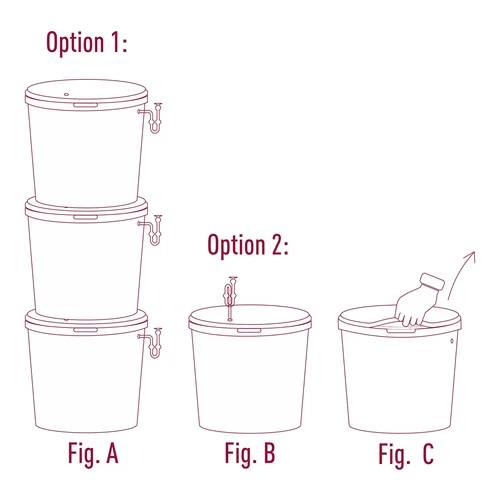 Pojemnik fermentacyjny 30 L z pokrywką, kranem i rurką UA - 13 ['pojemnik do fermentacji', ' do wina', ' do piwa', ' wiadro fermentacyjne', ' wiadro z podziałką', ' wiadro ze skalą', ' wiadro z kranem', ' wiadro 30 L', ' Ємність для бродіння']