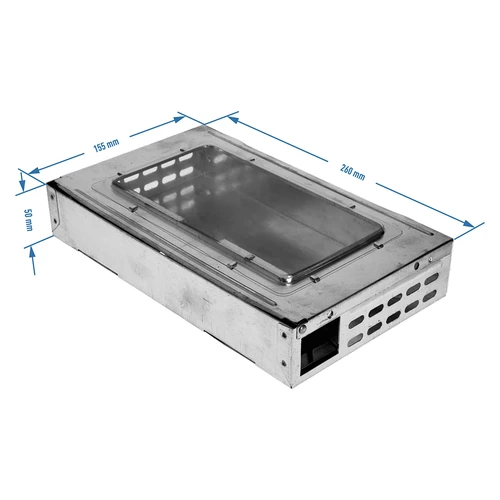 Pułapka na myszy metalowa - żywołapka - 6 ['pułapka na gryzonie', ' żywołapka na gryzonie', ' humanitarna metoda zwalczania gryzoni', ' ekologiczna pułapka na gryzonie', ' bezkrwawa metoda zwalczania gryzoni', ' bezpieczna pułapka na gryzonie', ' pułapka na myszy i szczury', ' zwalczanie szkodników bez trucizn', ' pułapka na szkodliwe gryzonie', ' pułapka na gryzonie do użytku domowego i ogrodowego', ' narożna pułapka na myszy', ' metalowa łapka na myszy', ' metalowa żywołapka']