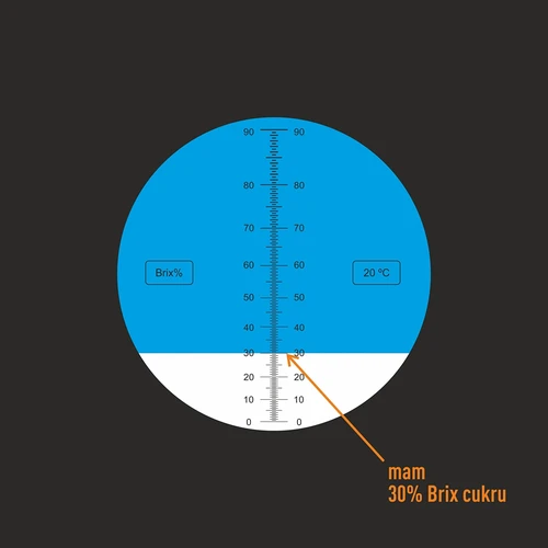 Refraktometr do miodu - 8 ['do pomiaru zawartości cukru w brzeczce miodowej', ' mierzenie cukru w brzeczce miodowej', ' do miodu pitnego', ' do brzeczki miodowej', ' refraktometr', ' wyrób miodu pitnego', ' urządzenia pomiarowe do miodu', ' prosty pomiar stężenia cukru', ' cukier w brzeczce miodowej', ' domowy wyrób wina i miodu pitnego']