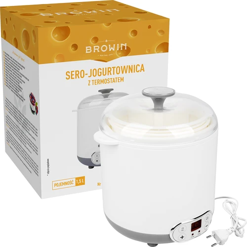 Sero-jogurtownica z termostatem 1,5 L - 7 ['domowy jogurt', ' do jogurtu', ' do sera', ' jogurt wegański', ' jogurt grecki', ' serek śniadaniowy', ' urządzenie do jogurtu', ' jak zrobić jogurt']