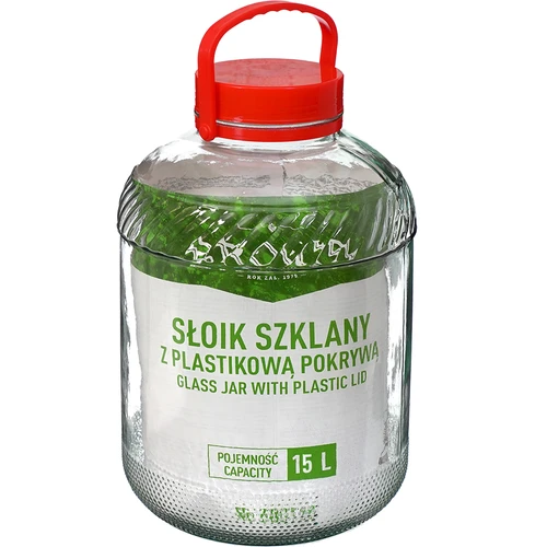 Słoik 15 L z plastikową pokrywą - 2 ['duży słoik', ' duzy sloik', ' słoik duży', ' duży słój', ' duży słój szklany', ' słój na przetwory', ' do kiszenia', ' na ogórki', ' na kapustę', ' słoik przemysłowy', ' słoik ze szczypcami', ' słoik szczypce', ' szczypce do ogórków']