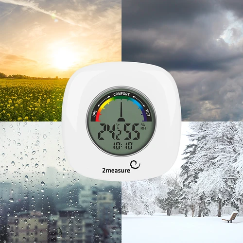 Stacja pogodowa – elektroniczna, bezprzewodowa, biała - 12 ['stacja pogodowa', ' domowa stacja pogodowa', ' temperatura', ' temperatura otoczenia', ' kontrola temperatury', ' termometr elektroniczny', ' termometr wewnętrzny', ' wilgotnościomierz', ' termometr z higrometrem', ' termometr z wilgotnościomierzem', ' wilgotnościomierz powietrza', ' stacja pogodowa']