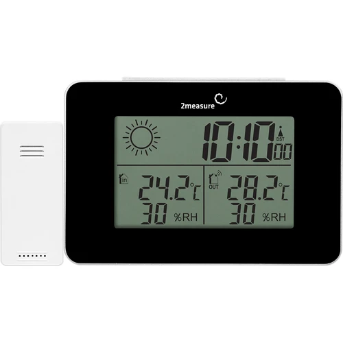 Stacja pogodowa RCC – elektroniczna, bezprzewodowa, podświetlana czujnik, czarna - 6 ['stacja pogodowa', ' domowa stacja pogodowa', ' temperatura', ' temperatura otoczenia', ' kontrola temperatury', ' termometr elektroniczny', ' termometr z czujnikiem', ' termometr wewnętrzny', ' termometr zewnętrzny', ' termometr na zewnątrz', ' stacja pogodowa']