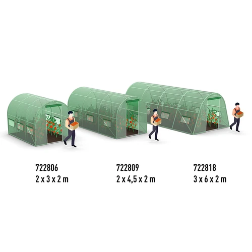 Szklarnia ogrodowa (foliowa) 2x4,5x2 m - 16 ['szklarnia', ' szklarnia ogrodowa', ' tunel', ' foliak', ' tunel ogrodowy', ' solidne szklarnie ogrodowe', ' szklarnia przydomowa', ' szklarnia ogrodowa cena']