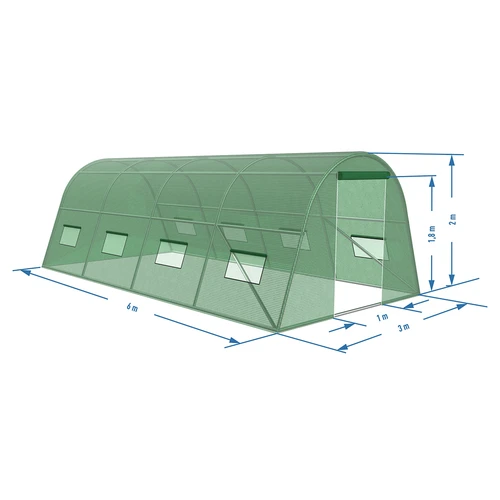 Szklarnia ogrodowa (foliowa) 3x6x2 m - 16 ['szklarnia ogrodowa', ' tunel ogrodowy', ' szklarnia foliowa', ' tunel', ' tunel foliowy', ' foliak', ' mała szklarnia ogrodowa', ' duża szklarnia ogrodowa', ' solidne szklarnie ogrodowe', ' zamykana foliowa szklarnia', ' szklarnia ogrodowa z oknami', ' szklarnia przydomowa', ' cieplarnia ogrodowa', '']