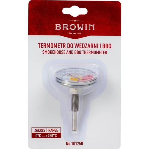 Termometr do wędzarni i BBQ (0°C do +250°C) 6,0cm - 6 ['temperatura wędzenia', ' do wędzenia', ' termometr do grilla', ' do grillowania', ' termometr do wędzenia', ' termometr wędzarniczy', ' termometr do wędzarni']