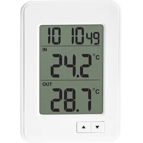 Termometr – elektroniczny, czujnik, biały - 2 ['temperatura', ' temperatura otoczenia', ' kontrola temperatury', ' termometr wewnętrzny', ' termometr zewnętrzny', ' termometr na zewnątrz']