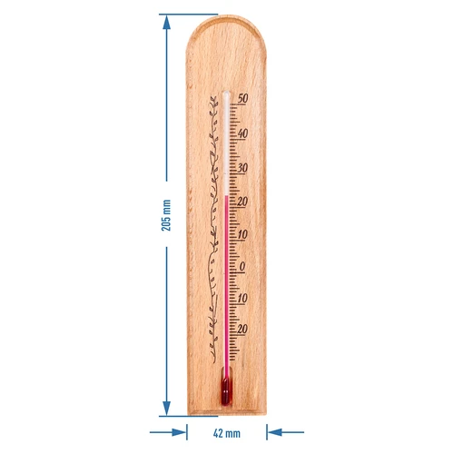 Termometr pokojowy ze wzorkiem (-20°C do +50°C) 20cm - 2 ['termometr wewnętrzny', ' termometr pokojowy', ' termometr do wewnątrz', ' termometr domowy', ' termometr', ' termometr drewniany pokojowy', ' termometr czytelna skala', ' termometr ze wzmocnioną kapilarą']