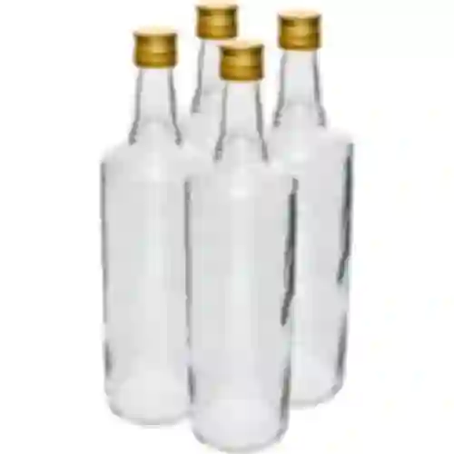Butelka 1L Italiano - zakrętka, biała, 4szt.