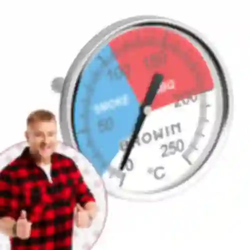 Termometr do wędzarni i BBQ (0°C do +250°C) 5,2cm