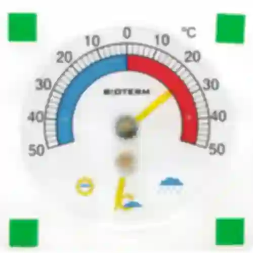 Termometr uniwersalny z higrometrem transparentny, samoprzylepny (-50°C do +50°C)