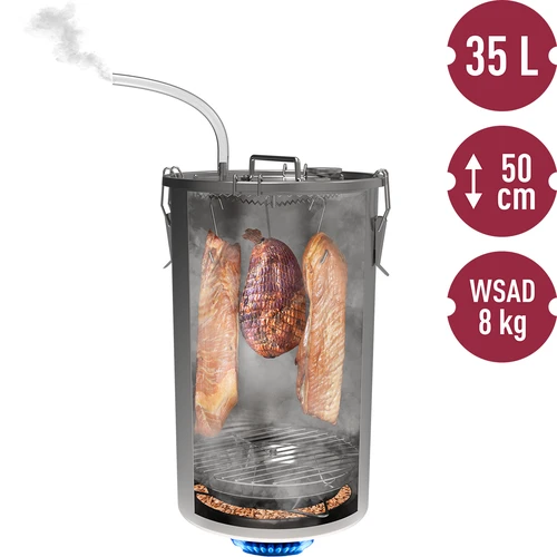 Wędzarnia domowa w garnku, 35 L, na kuchenkę gazową - 6 ['wędzarnia w garnku', ' wędzarnia na kuchenkę', ' wędzenie na gazie', ' sposób wędzenia mięs', ' wędzenie kiełbas', ' wędzenie ryb', ' wędzenie serów', ' wędzenie w domu', ' wędzenie bez dymu', ' wędzony łosoś', ' wędzony kurczak', ' wędzony karp', ' wędzarnia domowa', ' wędzenie w domu', ' wędzarnia w garnku 35 L', ' duża wędzarnia w garnku', ' wysoka wędzarnia', ' nowoczesna wędzarnia', ' jaką wędzarnię kupić']