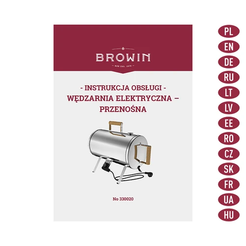 Wędzarnia elektryczna - przenośna - 9 ['wędzarnia cylindryczna', ' piec wędzarniczy', ' piecyk zewnętrzny', ' piecyk elektryczny', ' wędzarnia na prąd', ' wędzarnia turystyczna', ' wędzarnia mobilna', ' wędzarnia okrągła']