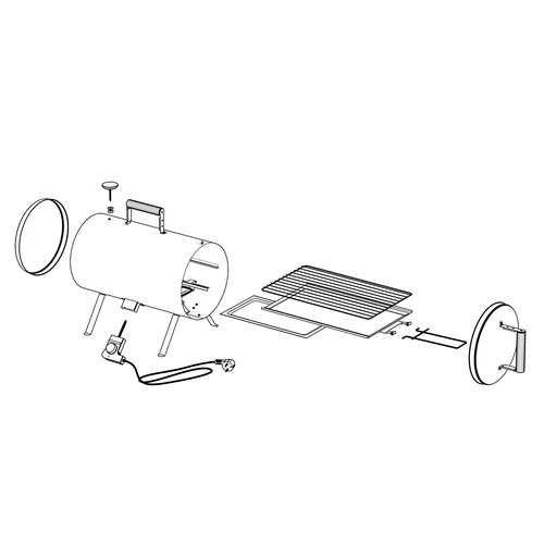 Wędzarnia elektryczna - przenośna - 10 ['wędzarnia cylindryczna', ' piec wędzarniczy', ' piecyk zewnętrzny', ' piecyk elektryczny', ' wędzarnia na prąd', ' wędzarnia turystyczna', ' wędzarnia mobilna', ' wędzarnia okrągła']