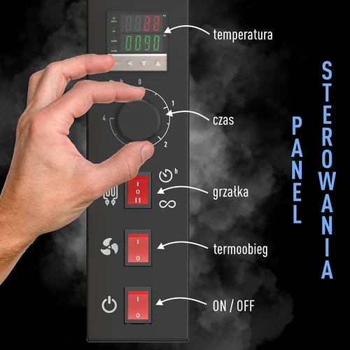 Wędzarnia ogrodowa drewniana 200 L – dragON Wood 100E z elektrycznym modułem grzejnym i sterownikiem - 5 ['wędzenie', ' łatwe wędzarnie', ' wędzarnia elektryczna', ' wędzarnia z panelem sterowania', ' zalety wędzenia za pomocą sterownika', ' drewniana wędzarnia', ' wędzarnia ogrodowa', ' najlepsza wędzarnia', ' wędzarnia ze sterownikiem', ' jak wędzić', ' jaką wędzarnię kupić', ' domowe wędliny', ' wędzarnia na 200 L', ' wysoka wędzarnia', ' pojemna wędzarnia', ' wędzarnia z dymogeneratorem', ' wędzenie dymem', ' generator dymu do wędzenia', ' zrębki do wędzenia', ' nowości do wędzenia', ' profesjonalne wędzenie', ' łatwe wędzenie', ' jak używać wędzarnię elektryczną']