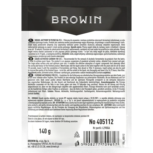 Węgiel aktywny w płynie na 25 L, 140 g - 2 ['węgiel aktywny płynny', ' węgiel w płynie', ' węgiel aktywny do alkoholu', ' węgiel aktywny do filtracji alkoholu', ' węgiel aktywny do filtracji destylatów', ' dodatki do alkoholu']