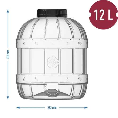 Wielofunkcyjny słoik 12L z zakrętką - 5 ['słoiki na przetwory', ' słoik', ' słoik na ogórki', ' na nalewki', ' słoik 12 l', ' słoik z atestem', ' słoik nietłukący', ' słoik uniwersalny', ' słoik wielofunkcyjny', ' słoik na przetwory', ' plastikowy słoik', ' słoik z tworzywa']