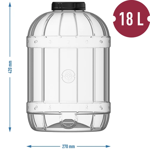 Wielofunkcyjny słoik 18L z zakrętką - 5 ['słoiki na przetwory', ' słoik', ' słoik na ogórki', ' na nalewki', ' słoik 18 l', ' słoik z atestem', ' słoik nietłukący', ' słoik uniwersalny', ' słoik wielofunkcyjny', ' słoik na przetwory', ' plastikowy słoik', ' słoik z tworzywa']