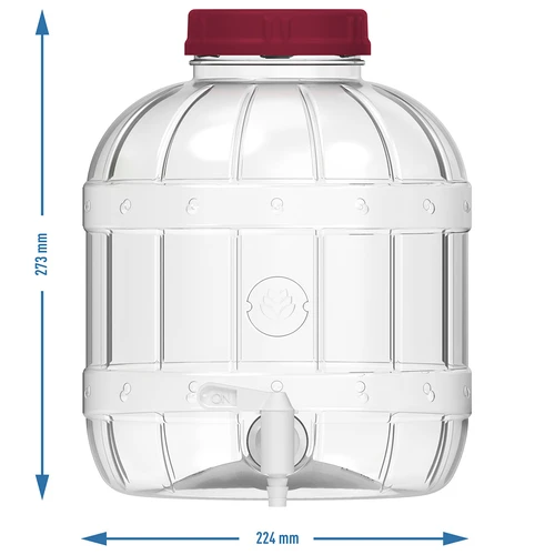 Wielofunkcyjny słoik z kranikiem 8L - 9 ['słoik pet', ' słoik z tworzywa', ' plastikowy słoik', ' słoik wielofunkcyjny', ' nietłukący słoik', ' słoik z kranem', ' słoik z kranikiem', ' słoik na lemoniadę', ' słoik z zakrętką i korkiem']