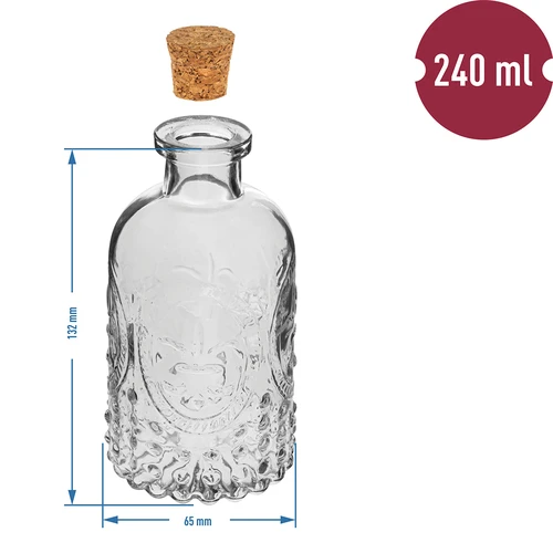 Zestaw buteleczek z korkami, 240 ml - 4szt. - 5 ['zestaw buteleczek', ' szklane mini buteleczki', ' butelka 240 ml', ' buteleczka', ' buteleczki', ' szklane małe butelki', ' szklane małe buteleczki', ' buteleczka na alkohol', ' mini buteleczki', ' buteleczka szklana z koreczkiem', ' buteleczka na próbki', ' miniaturowa butelka', ' szklane buteleczki korkowe', ' buteleczki dla gości']