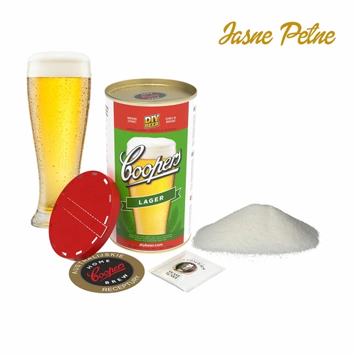 Zestaw na piwo jasne pełne, na 20 L  - 1 ['piwo lager', ' piwo jasne', ' piwo domowe', ' jak zrobić piwo', ' zestaw piwowarski', ' piwo z brewkitu', ' piwo destika', ' piwo helles', ' piwo coopers']