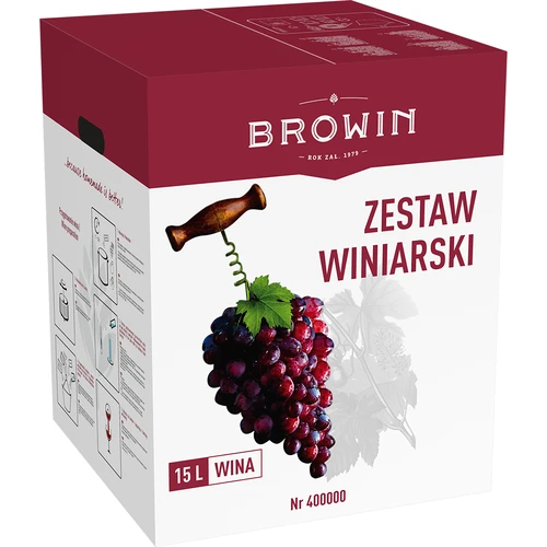 Zestaw winiarski 15 L - 2 ['zestaw winiarski', ' zestaw do robienia wina', ' zestaw z balonem do wina', ' do robienia wina w domu', ' zestaw do robienia wina w domu', ' zrób to sam', ' zestaw startowy do wina', ' balon do wina', ' zrób wino']