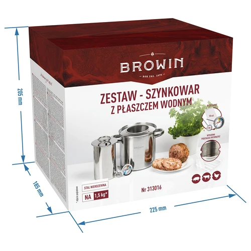 Zestaw z płaszczem wodnym-szynkowar 1,5 kg + garnek - 16 ['szynkowar', ' szynkowar 1', '5 kg', ' szynkowar z garnkiem', ' szynkowar z płaszczem wodnym', ' potrawy z szynkowara', ' potrawy z szynkowaru', ' dania z szynkowara', ' dania z szynkowaru', ' szynkowar z garnkiem', ' szynkowar z kołnierzem', ' worki do szynkowara', ' worki do szynkowaru', ' termometr do szynkowaru', ' termometr do szynkowara', ' szynka z szynkowara', ' szynka z szynkowaru', ' potrawka z szynkowaru', ' potrawka z szynkowara', ' zestaw z szynkowarem', ' prezent']