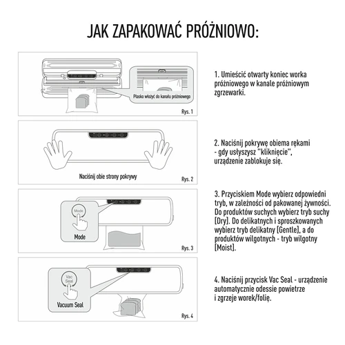 Zgrzewarka próżniowa - wielofunkcyjna, czarna - 9 ['pakowanie próżniowe', ' zgrzewarki próżniowe', ' przechowywanie żywności', ' torebki moletowane', ' zgrzewanie torebek', ' pakowarka próżniowa', ' pakowaczka próżniowa', ' do pakowania żywności', ' zestaw do pakowania próżniowego', ' folia do zgrzewarki', ' do mięsa', ' do ryb', ' do serów', ' jak przedłużyć trwałość produktów spożywczych', ' przechowywanie jedzenia w domu', ' na prezent', ' sprzęt do kuchni', ' praktyczne akcesoria kuchenne', ' wydajna zgrzewarka próżniowa']